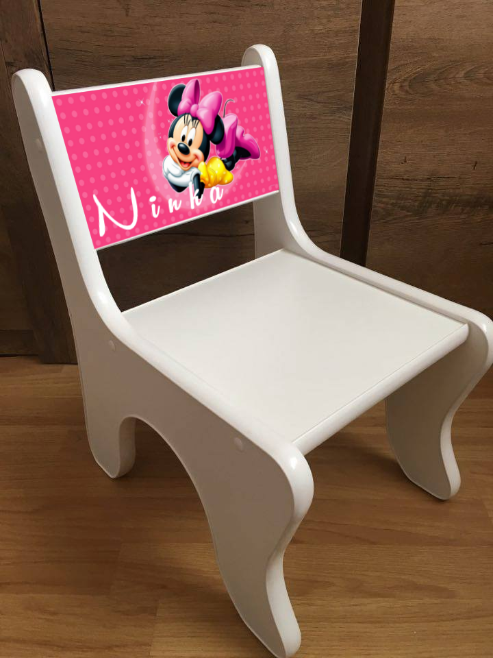 Personalizovan stoliky - s menom dieaa - Minnie verzia